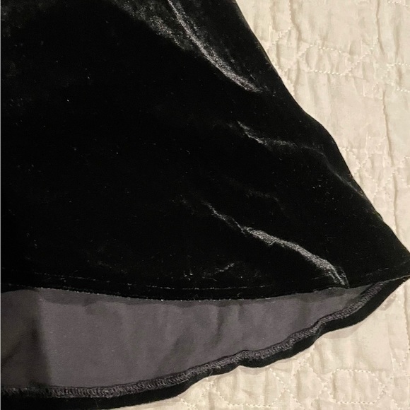 Eileen Fisher Black Rayon Silk Velvet Maxi Skirt Asymmetric Hem Size XL - Picture 4 of 6